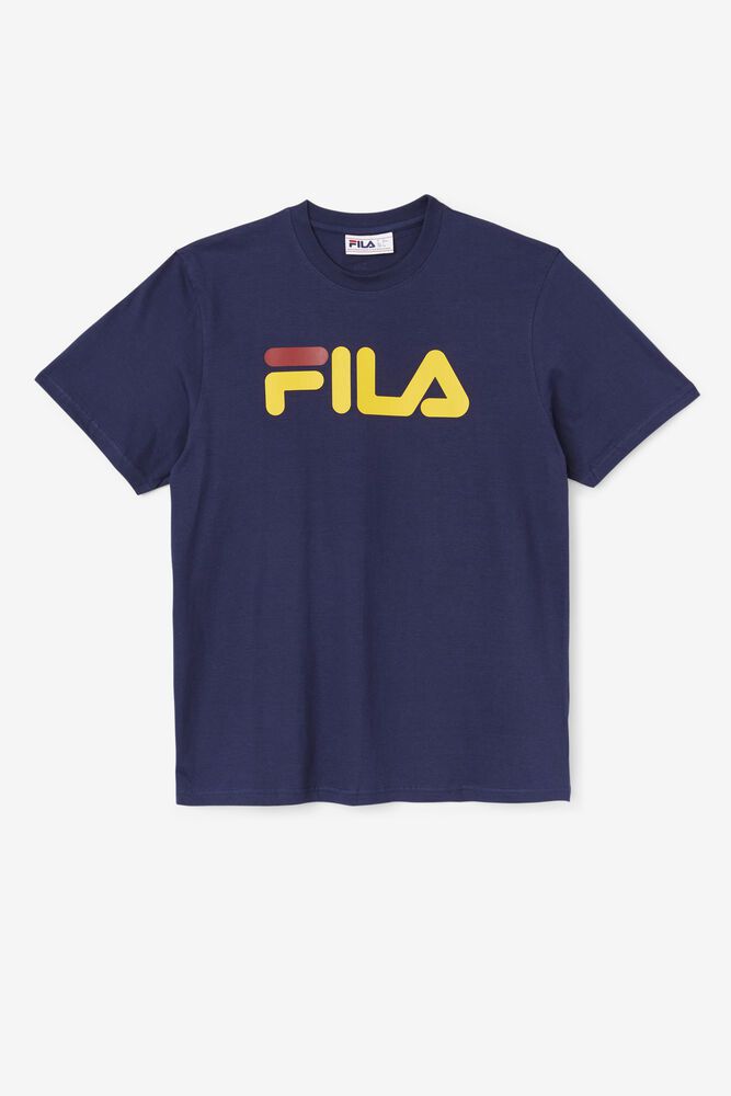 Fila T-Shirt Eagle Mens Navy - India ECN-706134